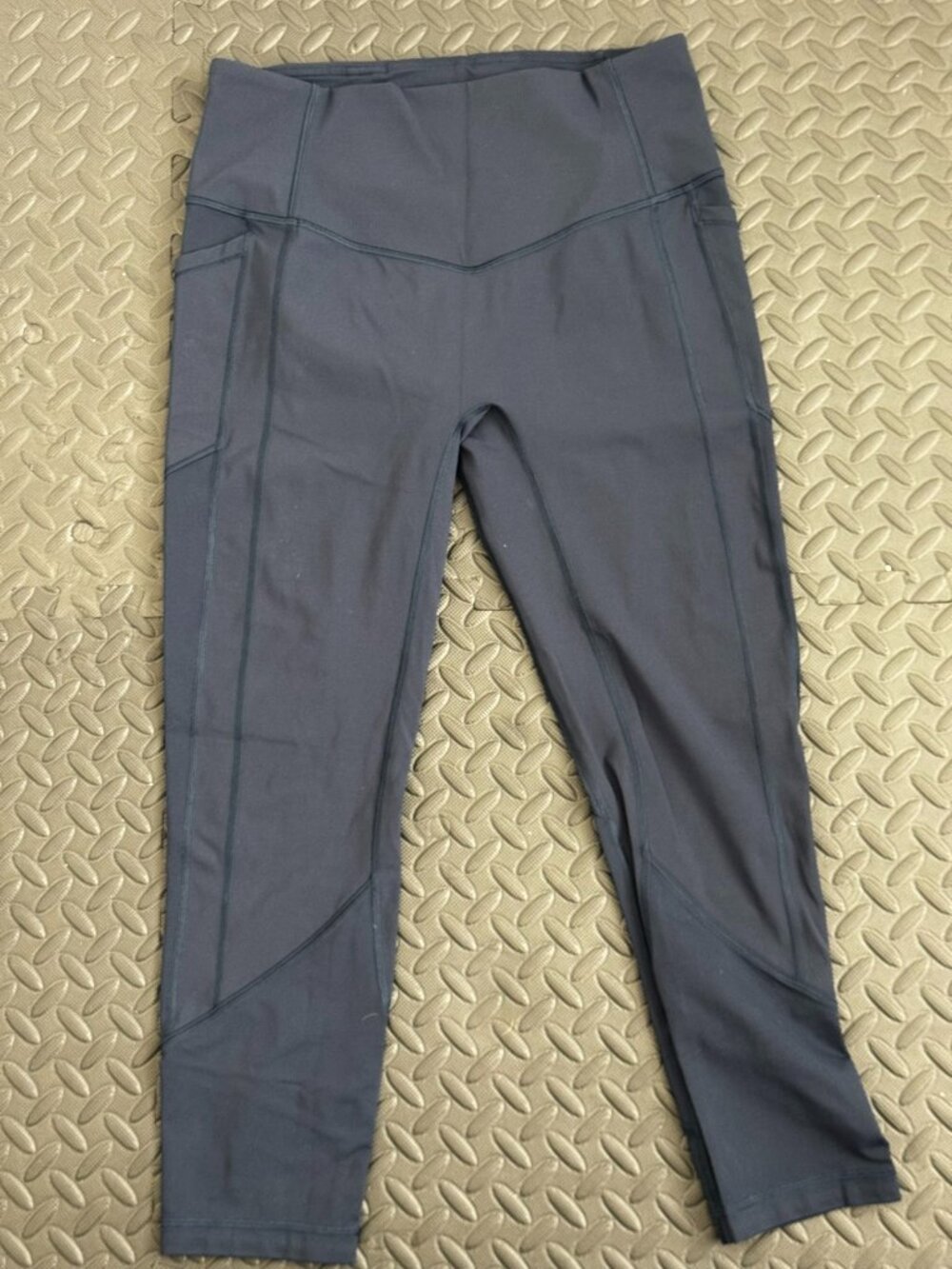 Lululemon All The Right Places Crop II 23" Leggings Melanite Grey Blue 10